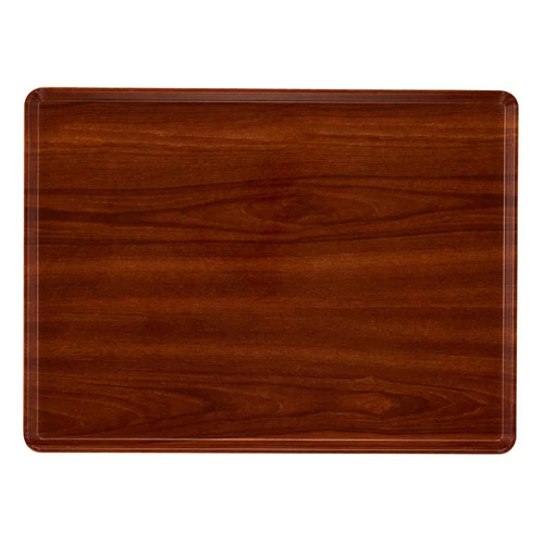 Cambro 1520D308 15" X 20.18" Rectangular Burma Teak Dietary Tray - 12/Case