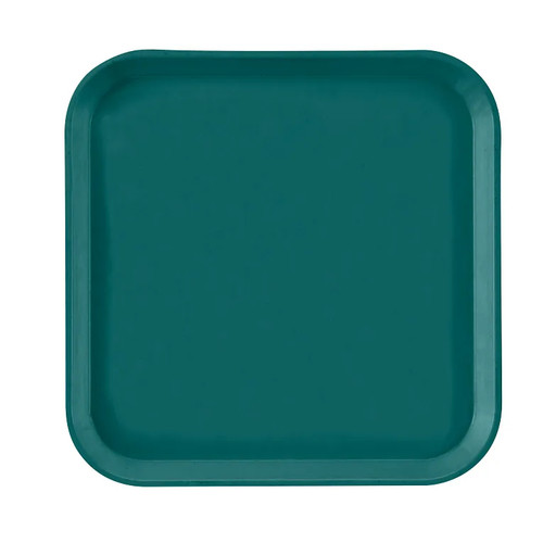Cambro 1313414 13" x 13" Teal Square Fiberglass Metric Camtray - 12/Case