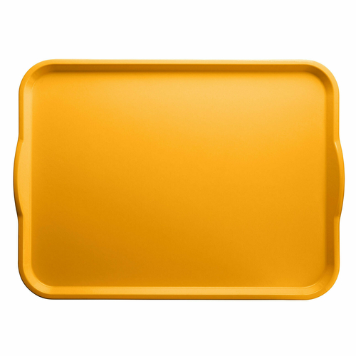 Cambro 1418H504 14" X 18" Rectangular Mustard Camtray Dietary Tray - 12/Case