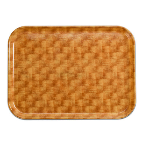 Cambro 3046302 11.81" x 18.13" Light Basketweave Rectangular Fiberglass Metric Camtray - 12/Case
