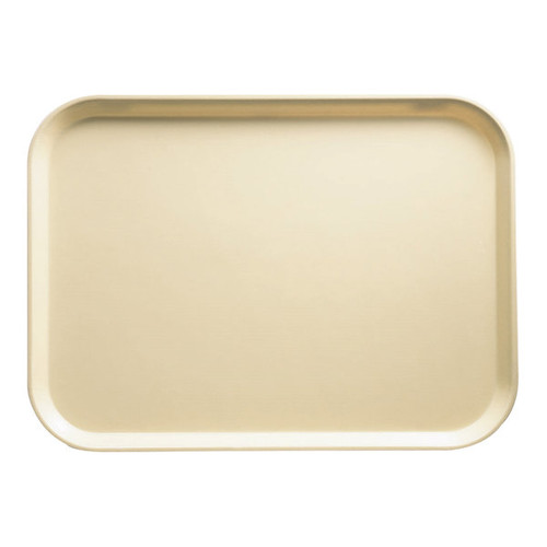 Cambro 2632537 10.44" x 12.75" Cameo Yellow GN.5 Size Rectangular Fiberglass Metric Camtray - 12/Case