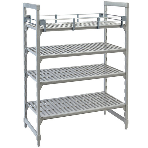 Cambro CBR1860151 56.25" W x 3" D x 2.75" H Soft Gray Polypropylene Camshelving Basic Plus Full Shelf Rail Kit