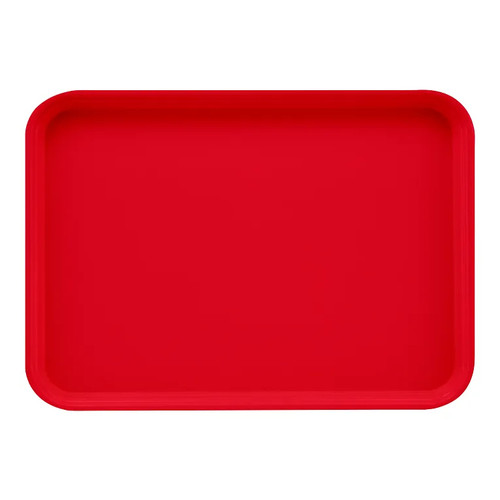 Cambro 1622521 16" x 22" Rectangular Fiberglass Cambro Red Camtray - 12/Case