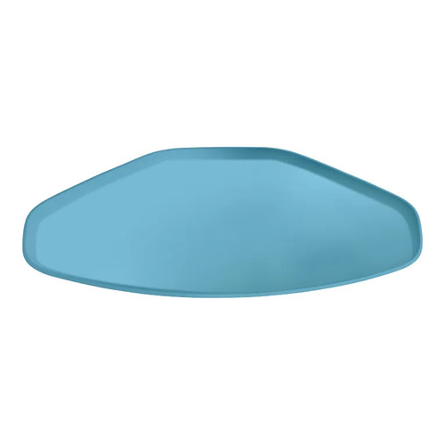 Cambro 1520TR518 14.56" x 19.5" Trapezoid Fiberglass Robin Egg Blue Camtray - 12/Case