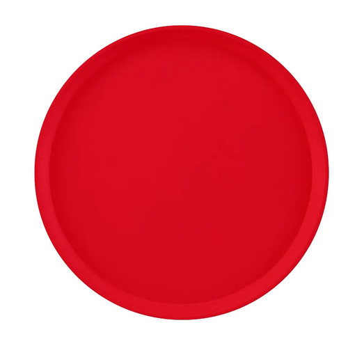 Cambro 1600510 16" Dia. Round Fiberglass Signal Red Serving Camtray - 12/Case