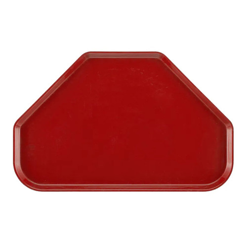 Cambro 1422TR521 14" x 22" Trapezoid Fiberglass Cambro Red Camtray - 12/Case