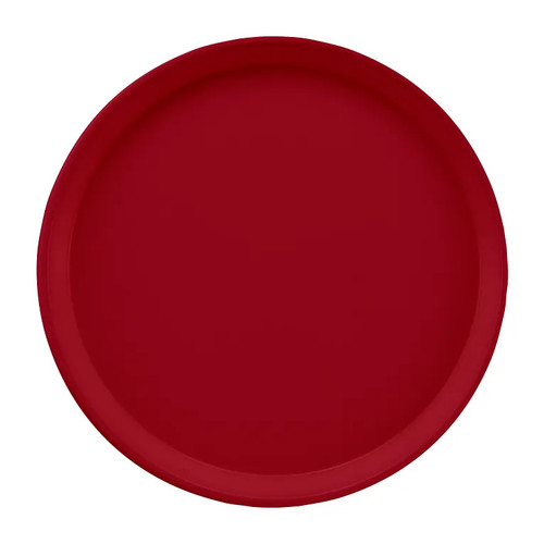 Cambro 1550505 16" Dia. Round Fiberglass Cherry Red Serving Camtray - 12/Case
