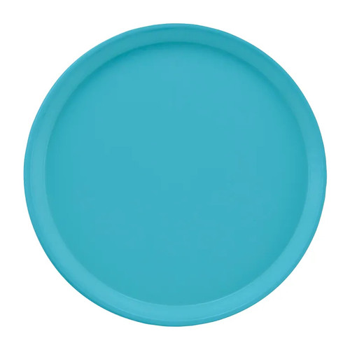 Cambro 1550518 16" Dia. Round Fiberglass Robin Egg Blue Serving Camtray - 12/Case