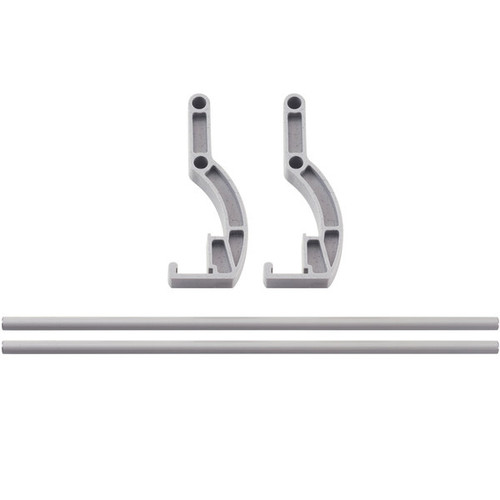 Cambro CBR42S151 42"W x 4.25"H Soft Gray Polypropylene Camshelving Basic Plus End Shelf Rail Kit