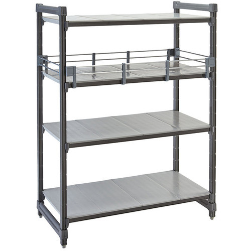 Cambro CBR1848151 44.25" W x 3" D x 2.75" H Soft Gray Polypropylene Camshelving Basic Plus Full Shelf Rail Kit