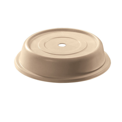 Cambro 1013CW133 10.81" Beige Lightweight Polycarbonate Stackable Round Camwear Camcover - 12/Case