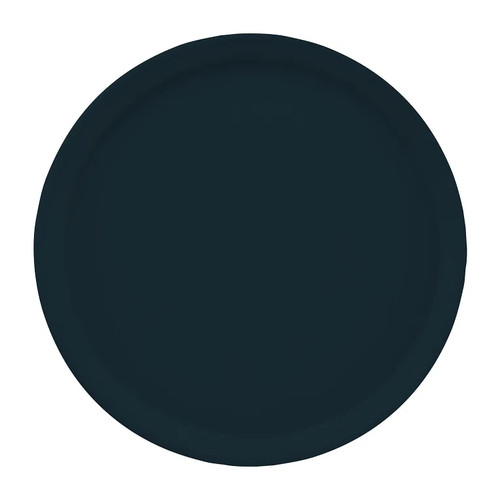 Cambro 1550110 16" Dia. Round Fiberglass Black Serving Camtray - 12/Case