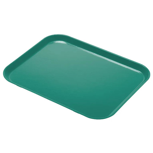 Cambro 1520CL162 15" x 20.25" Rectangular Fiberglass Green Camlite Tray - 12/Case
