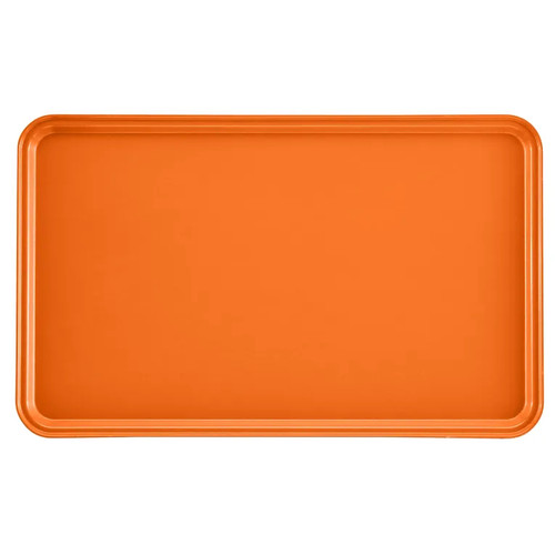 Cambro 3253222 12.75" W x 20.87" D Rectangular Dishwasher Safe Orange Pizzazz Camtray - 12/Case