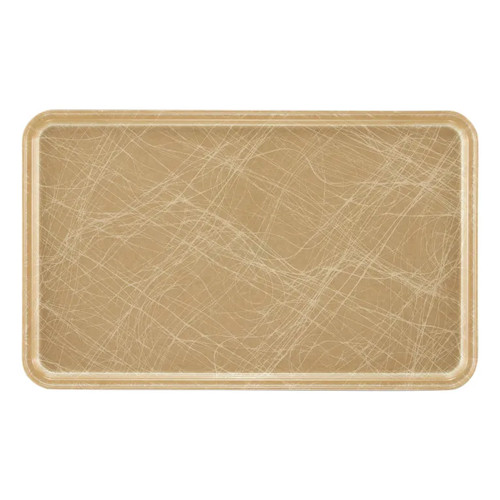 Cambro 3253214 12.75" W x 20.87" D Rectangular Dishwasher Safe Abstract Tan Camtray - 12/Case