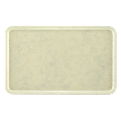 Cambro 3253531 12.75" W x 20.87" D Rectangular Dishwasher Safe Galaxy Antique Parchment Silver Camtray - 12/Case