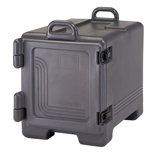 Cambro 1318CC615 17" W x 25.75" D x 22.38" H For Half Size Sheet Pans Trays and a Variety of Food Pan Sizes Holds Food at Safe Temperature for 4+ Hours Labeling Area on Door Charcoal Gray Combo Carrier