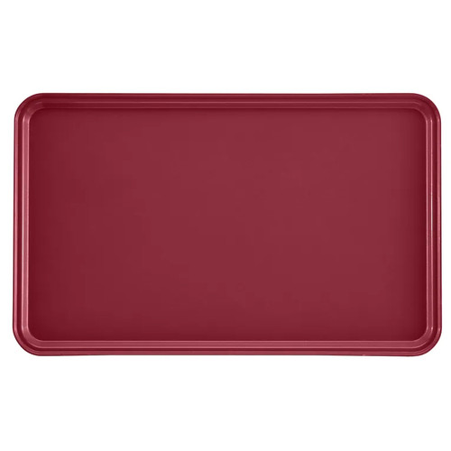 Cambro 3253505 12.75" W x 20.87" D Rectangular Dishwasher Safe Cherry Red Camtray - 12/Case