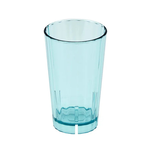 Cambro HT8CW196 8 Oz. Polycarbonate Azure Blue Camwear Huntington Tumbler - 36/Case