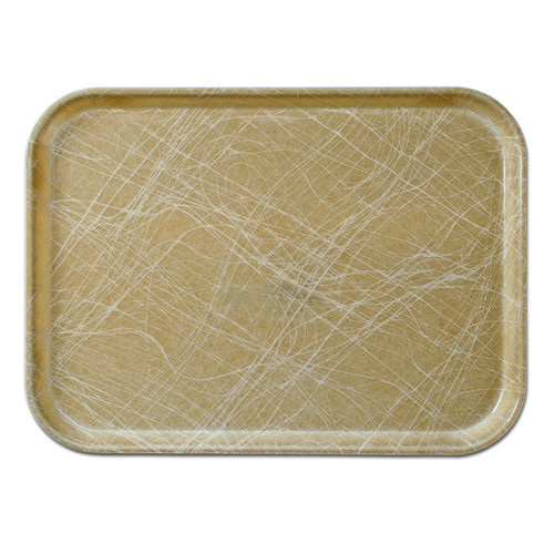 Cambro 3343214 13" W x 17" D Rectangular Dishwasher Safe Abstract Tan Camtray
