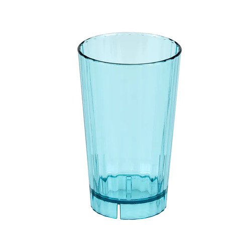 Cambro HT16CW196 16 Oz. Polycarbonate Azure Blue Camwear Huntington Tumbler - 36/Case