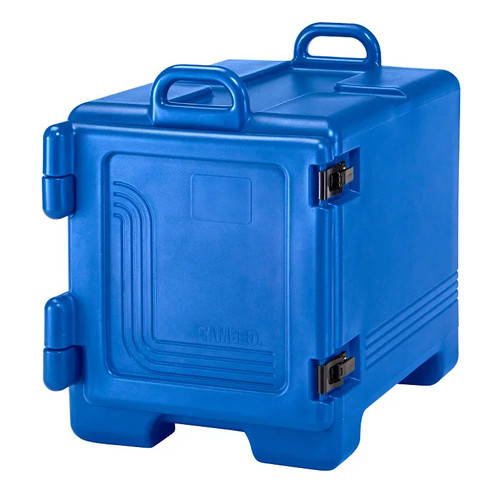 Cambro 1318CC186 17" W x 25.75" D x 22.38" H For Half Size Sheet Pans Trays and a Variety of Food Pan Sizes Holds Food at Safe Temperature for 4+ Hours Labeling Area on Door Navy Blue Combo Carrier