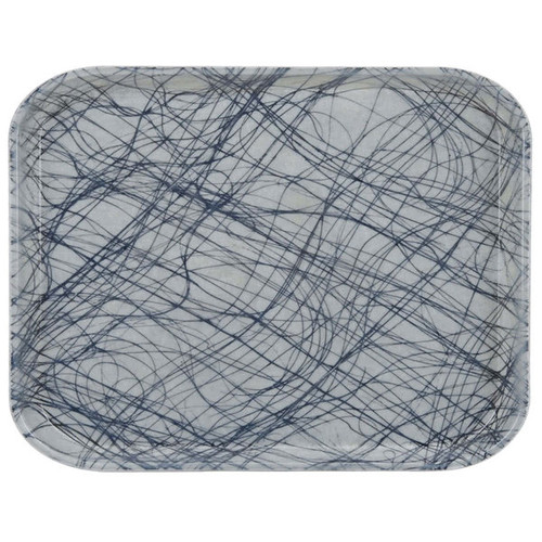 Cambro 3253277 12.75" W x 20.87" D Rectangular Dishwasher Safe Swirl Gray Camtray - 12/Case