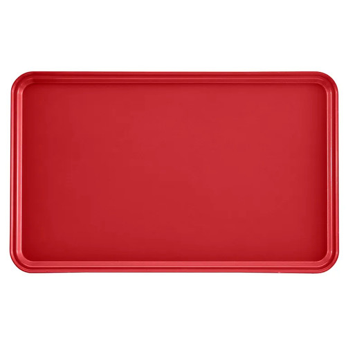 Cambro 3253510 12.75" W x 20.87" D Rectangular Dishwasher Safe Signal Red Camtray - 12/Case