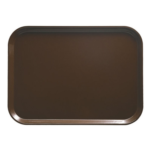 Cambro 3343116 13" W x 17" D Rectangular Dishwasher Safe Brazil Brown Camtray - 12/Case