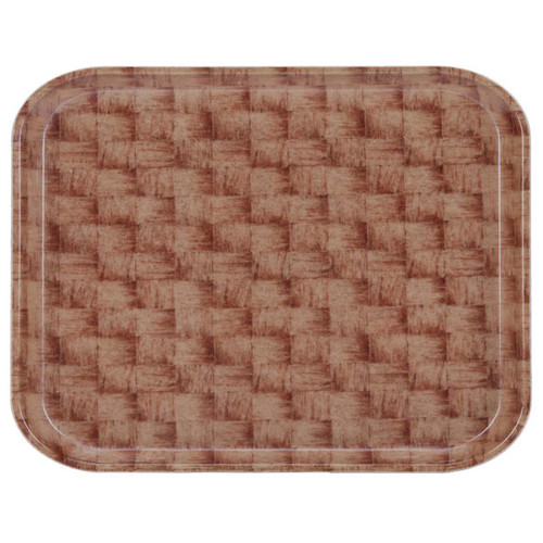 Cambro 3253301 12.75" W x 20.87" D Rectangular Dishwasher Safe Dark Basketweave Camtray - 12/Case