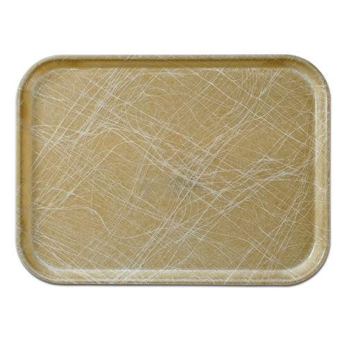 Cambro 3753214 14.56" W x 20.87" D Rectangular Dishwasher Safe Abstract Tan Camtray - 12/Case