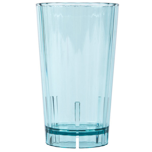 Cambro HT10CW196 10 Oz. Polycarbonate Azure Blue Camwear Huntington Tumbler - 36/Case