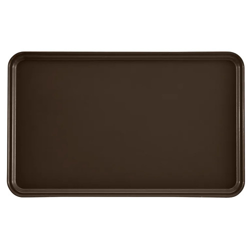 Cambro 3253116 12.75" W x 20.87" D Rectangular Dishwasher Safe Brazil Brown Camtray - 12/Case
