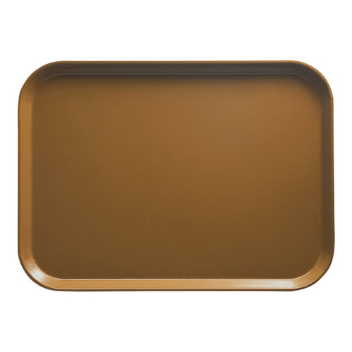 Cambro 3753508 14.56" W x 20.87" D Rectangular Dishwasher Safe Suede Brown Camtray - 12/Case