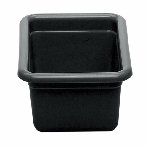 Cambro 912CBP110 9.06"L x 12.06" W x 5.12" H Hi-Gloss Plastic Black Utility Box - 12/Case
