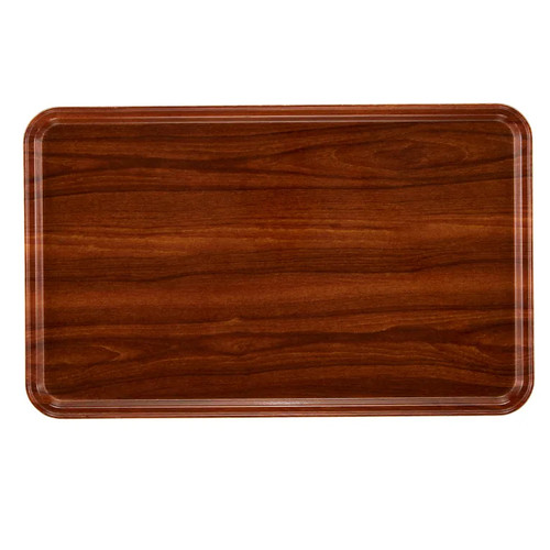 Cambro 3253309 12.75" W x 20.87" D Rectangular Dishwasher Safe Java Teak Camtray - 12/Case