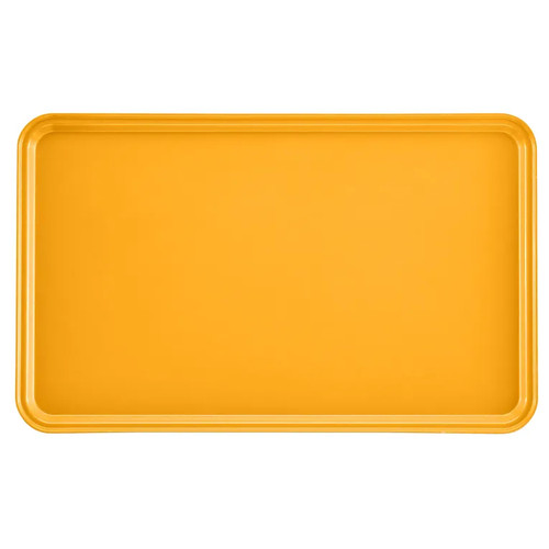 Cambro 3253504 12.75" W x 20.87" D Rectangular Dishwasher Safe Mustard Camtray - 12/Case