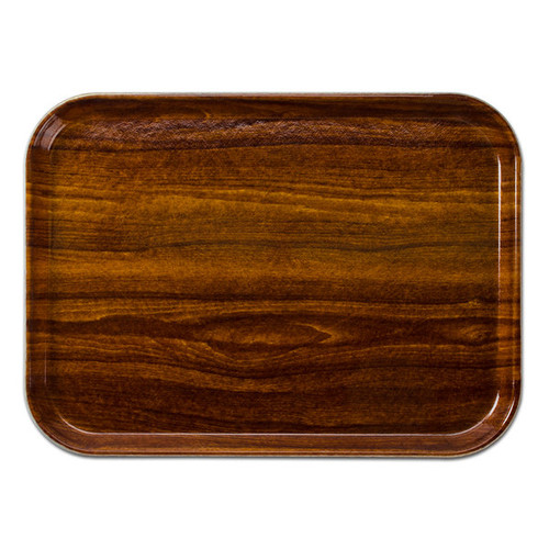 Cambro 3343308 13" W x 17" D Rectangular Dishwasher Safe Burma Teak Camtray - 12/Case
