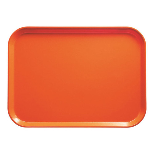 Cambro 3253220 12.75" W x 20.87" D Rectangular Dishwasher Safe Citrus Orange Camtray - 12/Case