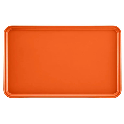Cambro 3253220 12.75" W x 20.87" D Rectangular Dishwasher Safe Citrus Orange Camtray - 12/Case
