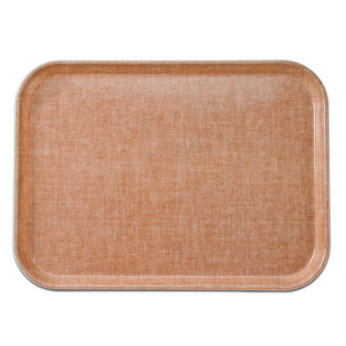 Cambro 3343329 13" W x 17" D Rectangular Dishwasher Safe Linen Toffee Camtray - 12/Case
