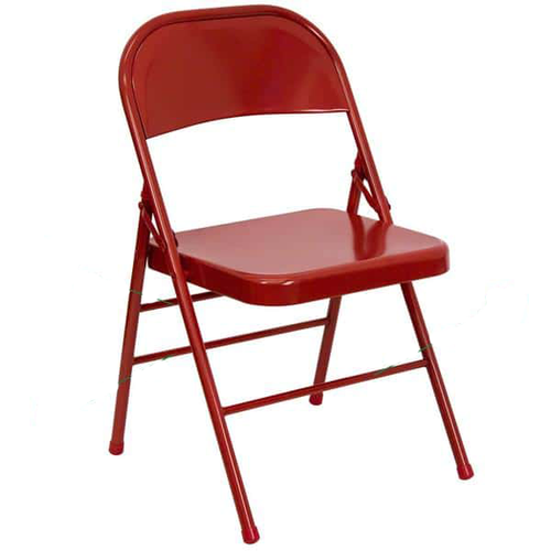 Flash Furniture HF3-MC-309AS-RED-GG Red Steel Seat and Back Hercules Series Folding Chair
