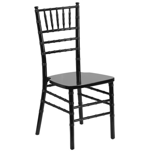 Flash Furniture XS-BLACK-GG Black Acacia Wood Hercules Series Chiavari Chair
