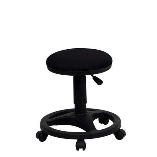 Flash Furniture WL-905DG-GG Black Fabric Seat Backless Ergonomic Stool