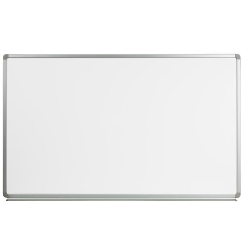 Flash Furniture YU-90X150-WHITE-GG 60" W x 36" D White with Aluminum Frame Magnetic Marker/Dry Erase Board