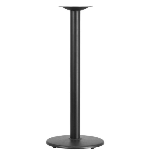 Flash Furniture XU-TR18-BAR-GG 18" x 42" x 0" Black Powder Coated Finish Cast Iron Round Base Bar Height Table Base