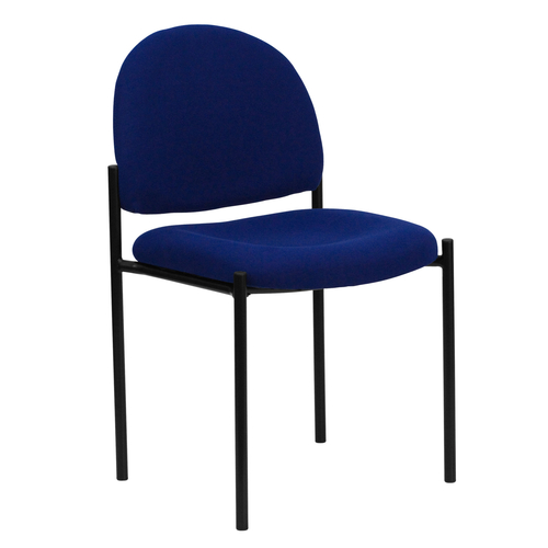 Flash Furniture BT-515-1-NVY-GG Navy Fabric Upholstery Stacking Side Reception Chair