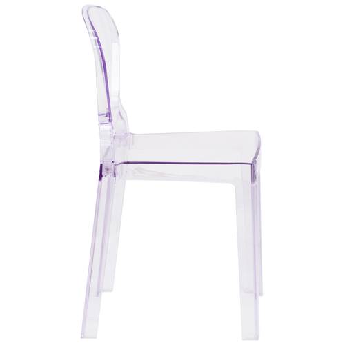 Flash Furniture OW-TEARBACK-18-GG Tear Back For Commercial Use/Suitable for Outdoor Use Transparent Crystal Ghost Chair