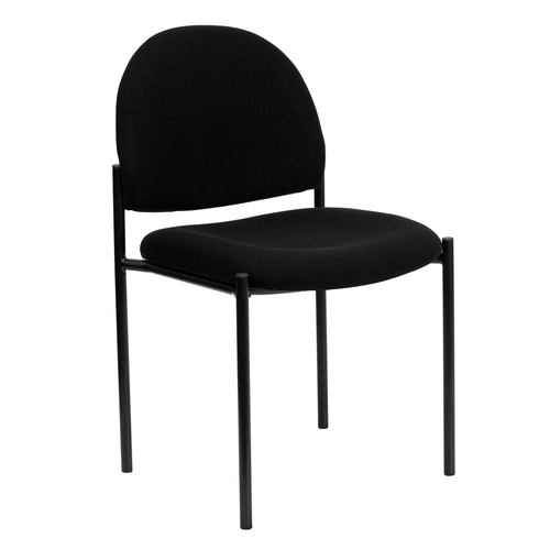 Flash Furniture BT-515-1-BK-GG Black Fabric Upholstery Stacking Side Reception Chair