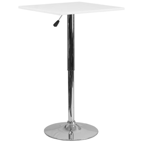 Flash Furniture CH-1-GG White Round Wood Top Table
